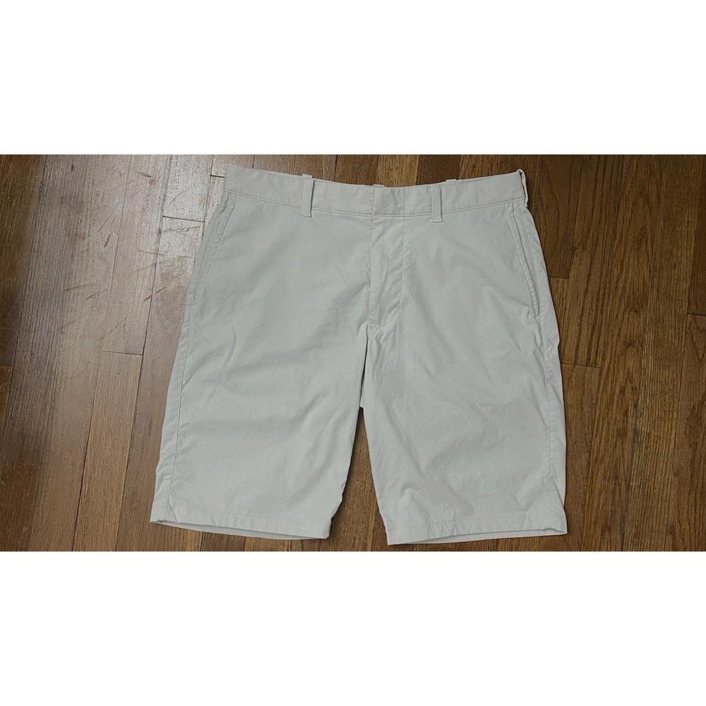 J.Crew Men's Tech Shorts Light Tan Size 32 Performance Hiking Outdoor 9" Inseam